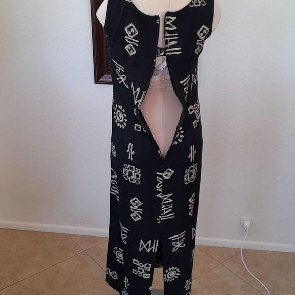 Vtg. Abstract Design Tank Dress - Picture 13 of 16